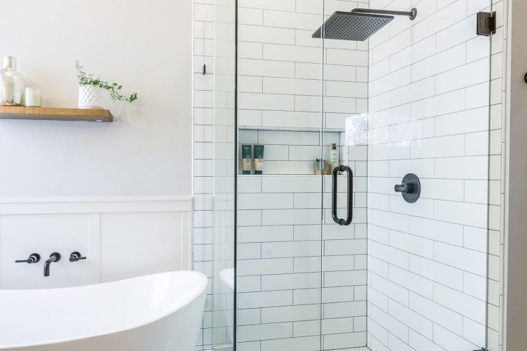 Serene Azure Bathroom - Before & After - Irwin Construction